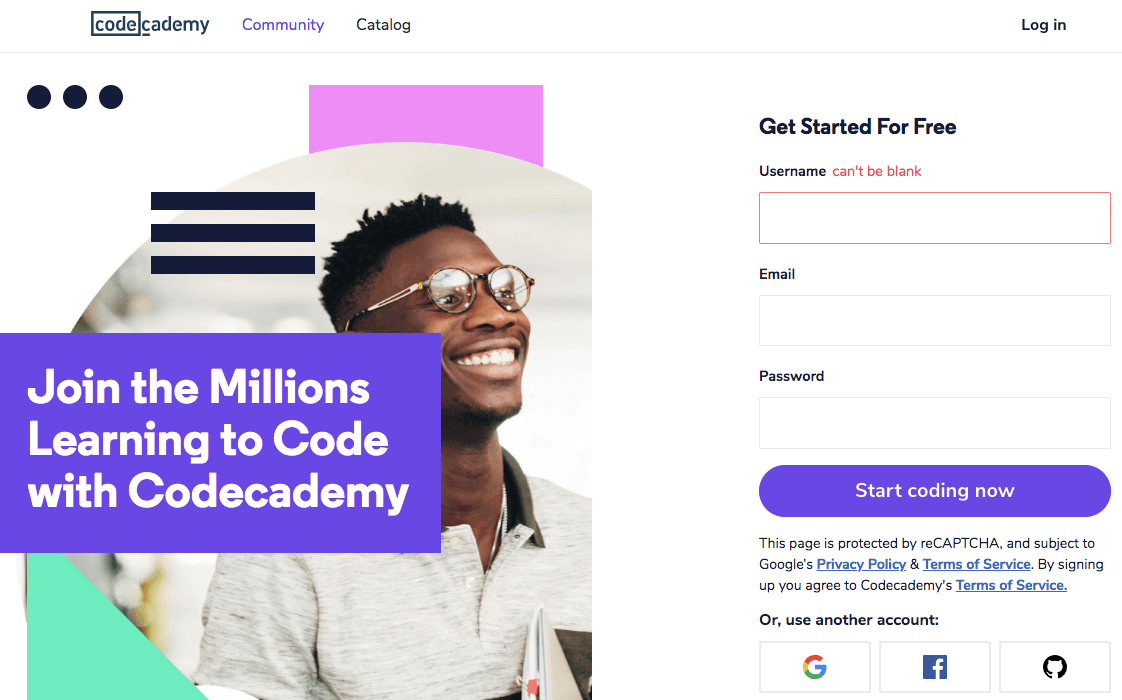 在「codecademy」上免費學習資源