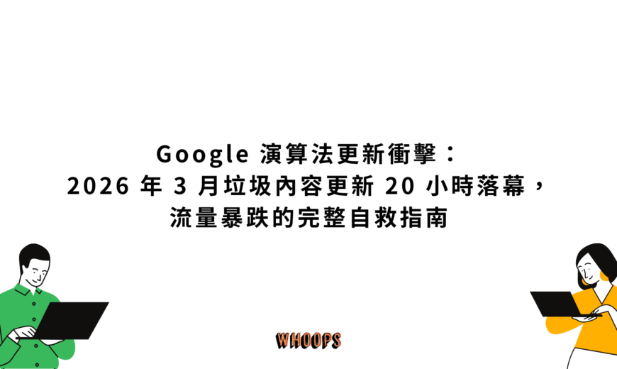 Google 演算法更新衝擊：2026 年 3 月垃圾內容更新 20 小時落幕，流量暴跌的完整自救指南
