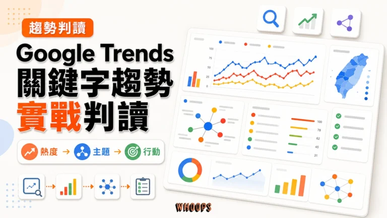 用 Google Trends 挖出熱門 SEO 關鍵字：從曲線判讀到 AI 搜尋時代的完整實戰精選圖片，呈現熱度 → 主題 → 行動的 SEO 重點。