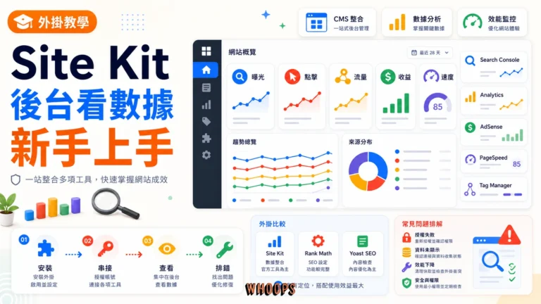 Site Kit 外掛讓 WordPress 後台查看 Google 數據的文章首圖
