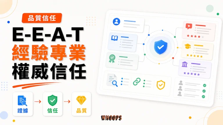什麼是 E-E-A-T？一篇搞懂經驗、專業、權威、信任，掌握 SEO 排名關鍵！精選圖片，呈現證據 → 信任 → 品質的 SEO 重點。