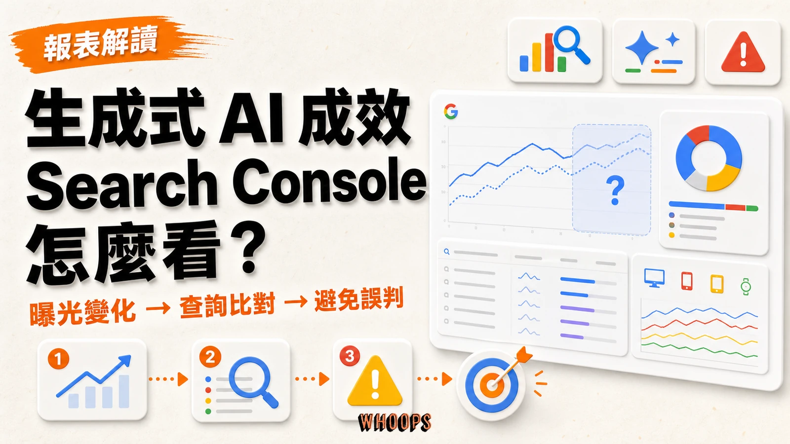 Search Console 生成式 AI 成效報表怎麼看？曝光解讀與三大誤判解析重點圖解