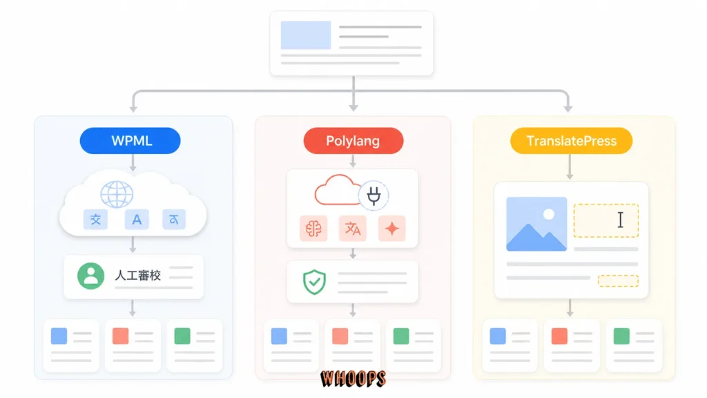 WPML、Polylang 與 TranslatePress 三種 WordPress 多語言外掛工作流比較